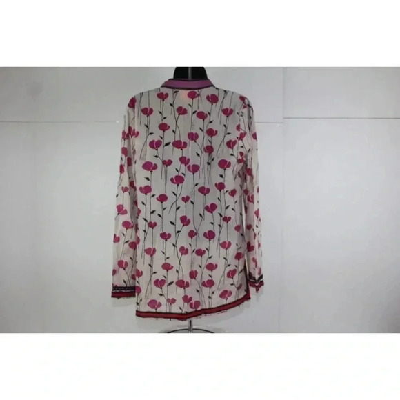 ladies TORY BURCH v-neck blouse size 6 - Picture 4 of 11